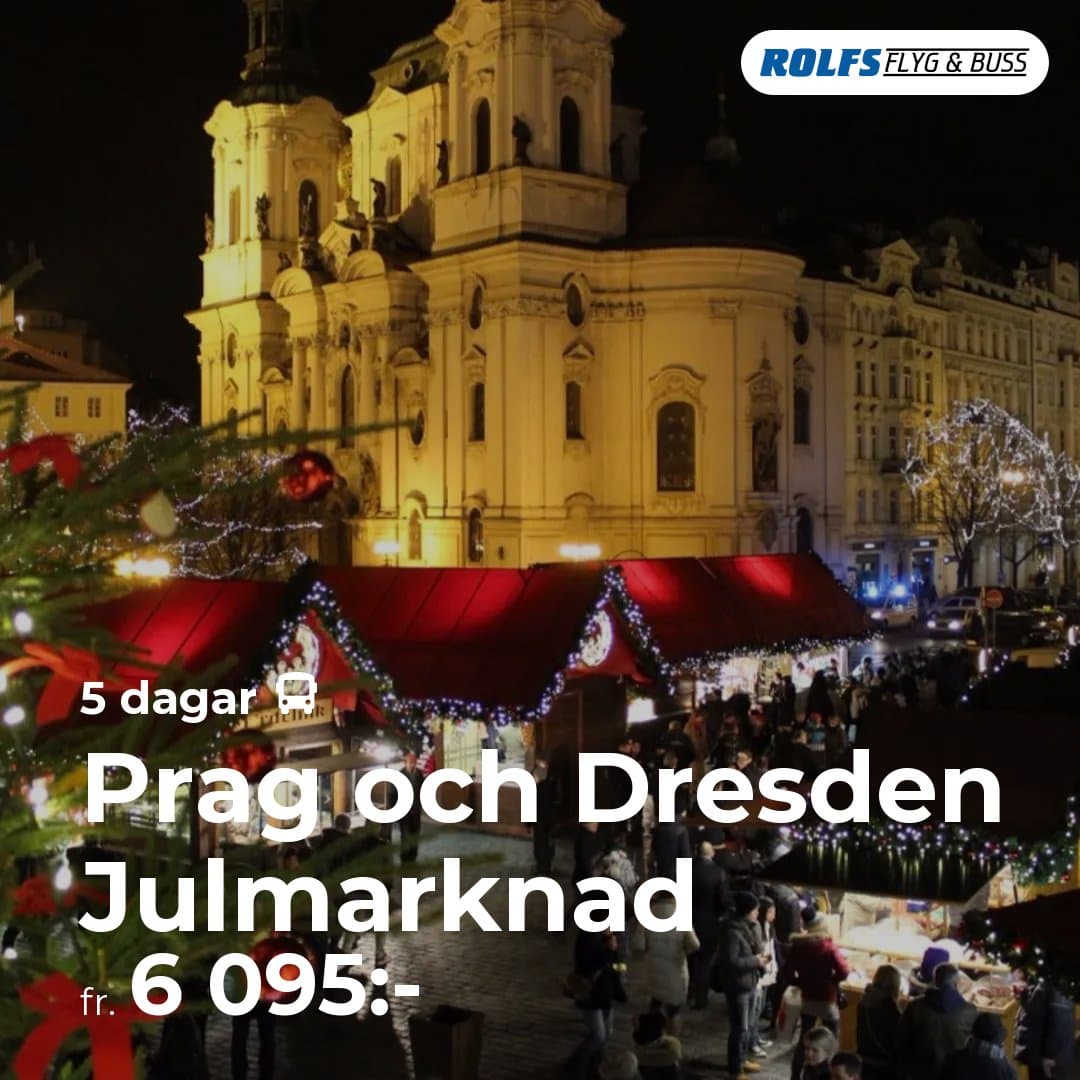 Prag och Dresden Julmarknad