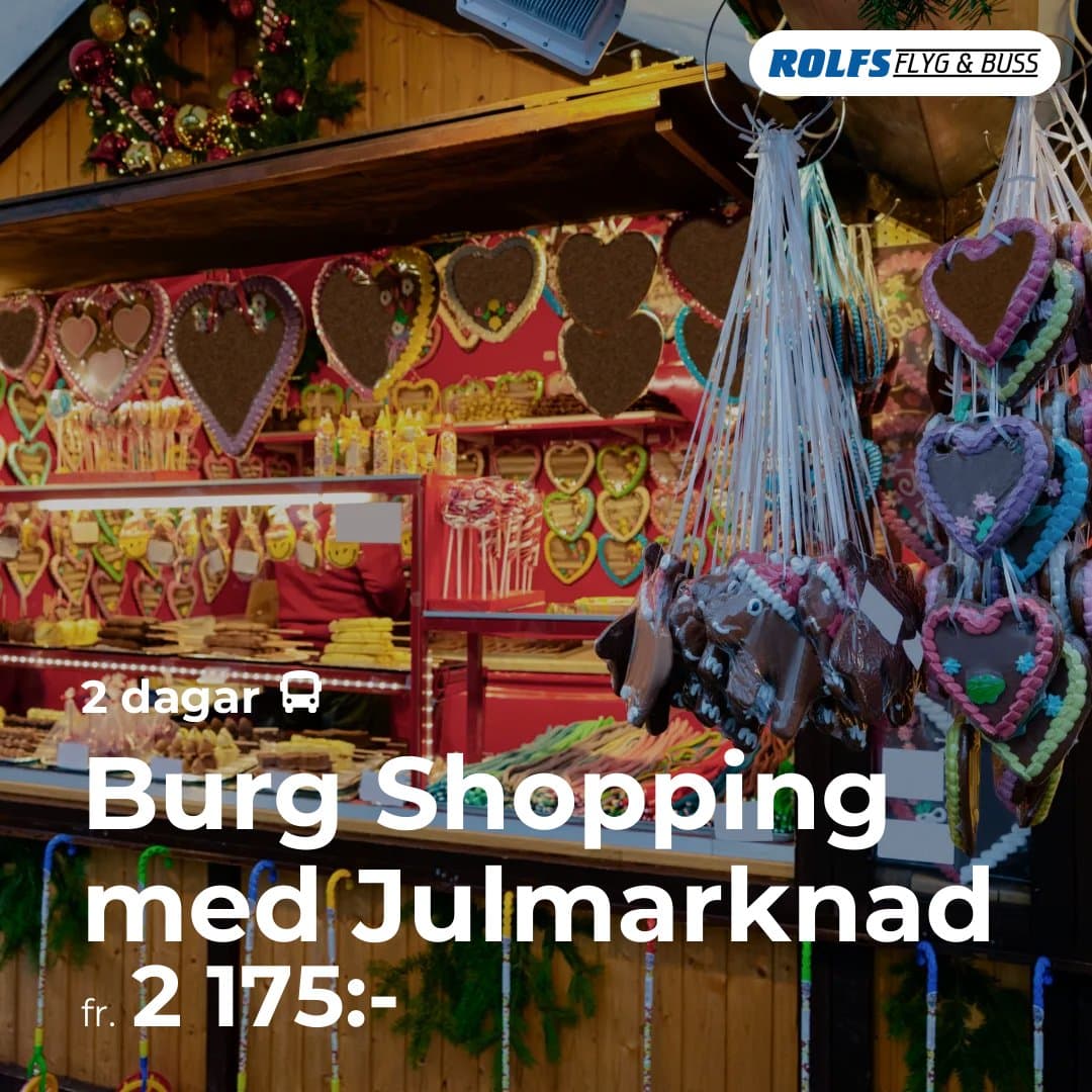 Burg Shopping med Julmarknad